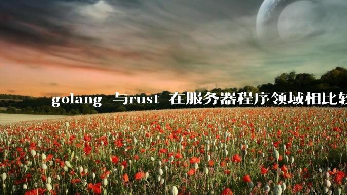 golang 与rust 在服务器程序领域相比较，各有什么优劣势？