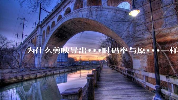 为什么剪映导出***时码率与原***一样，变得更模糊？