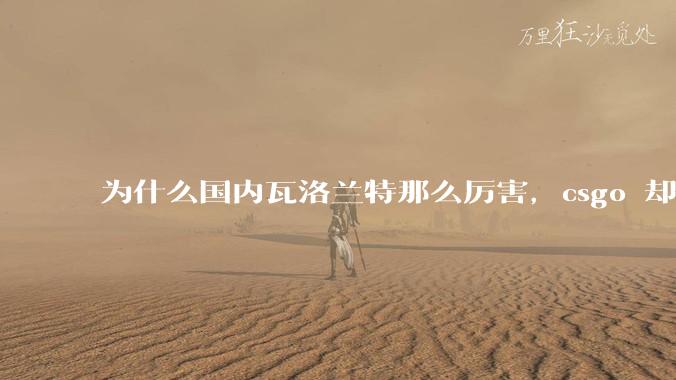 为什么国内瓦洛兰特那么厉害，csgo 却比赛成绩不行？