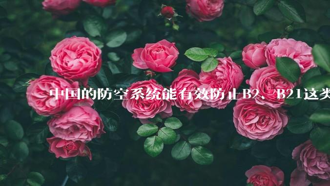 中国的防空系统能有效防止B2、B21这类飞翼隐身战略轰炸机入侵吗？